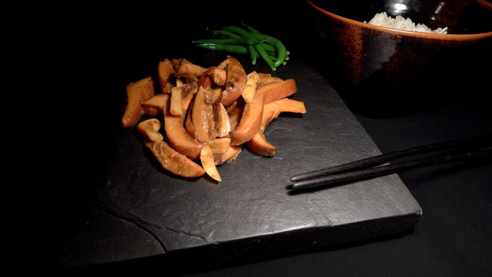 Pine Mushrooms - And - Miso Pickled Garlic