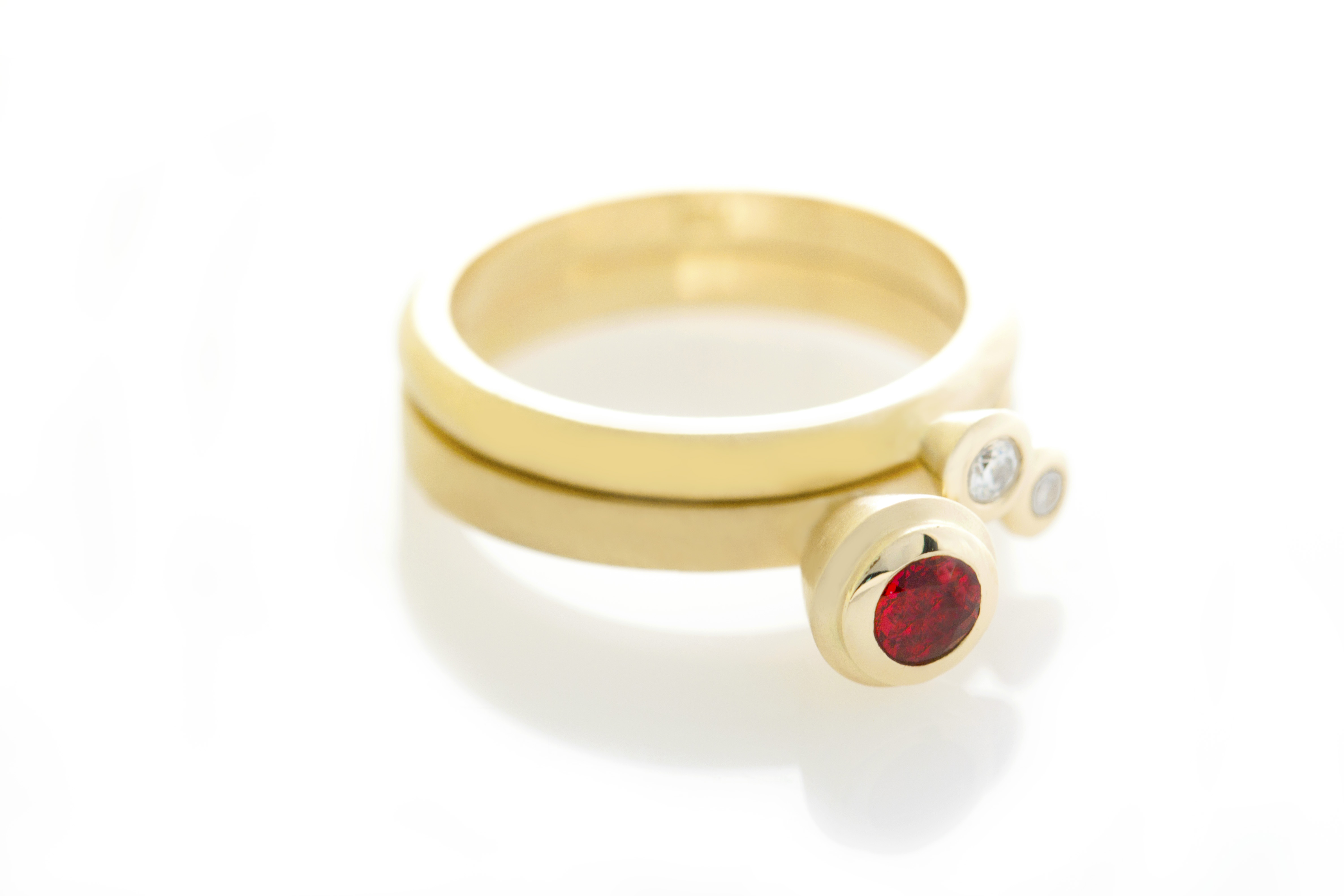 Amy Renshaw - Polka Dot Rings - Ruby