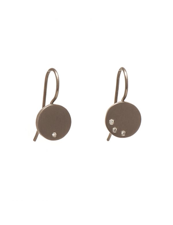 Speckled Earrings – White Gold & Diamonds