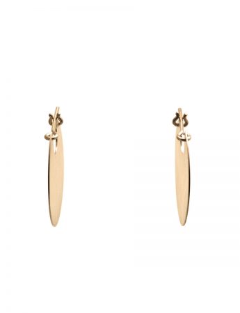 Small U Disc Earrings – Gold