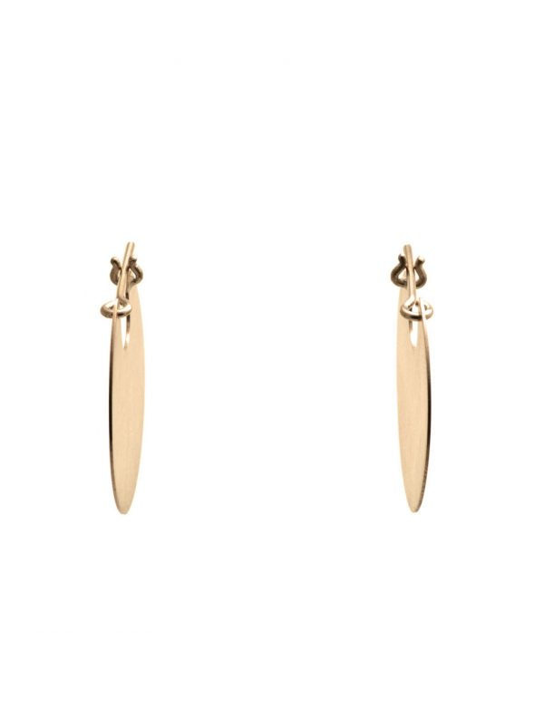 Small U Disc Earrings – Gold