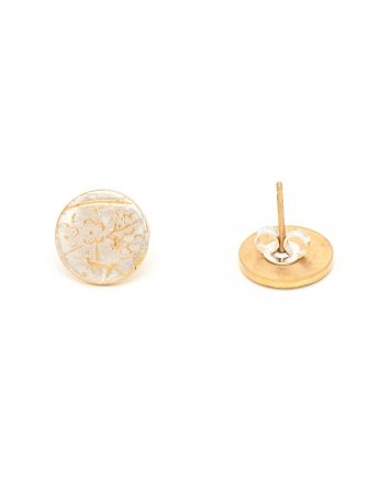Cherry Blossom Stud Earrings – Gold Plated