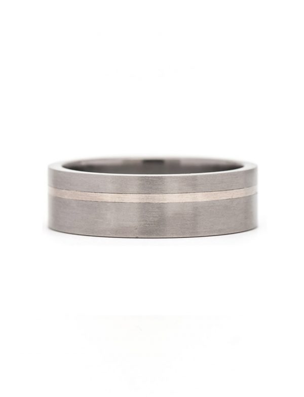 Vein of Gold Ring – Titanium & Gold