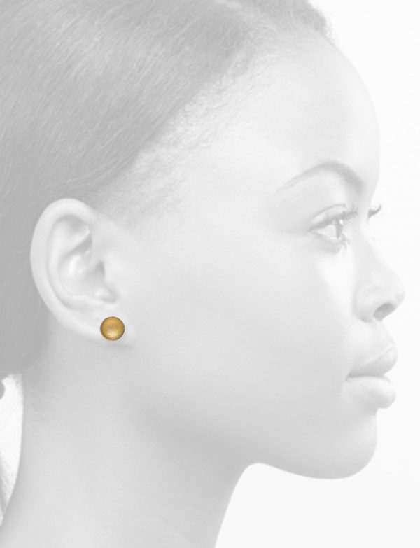 Dome Stud Earrings – Yellow