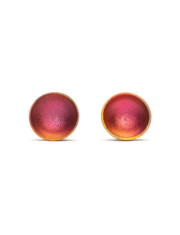 Dome Stud Earrings – Pink