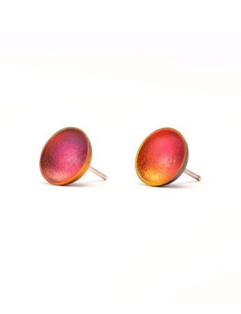 Dome Stud Earrings – Pink