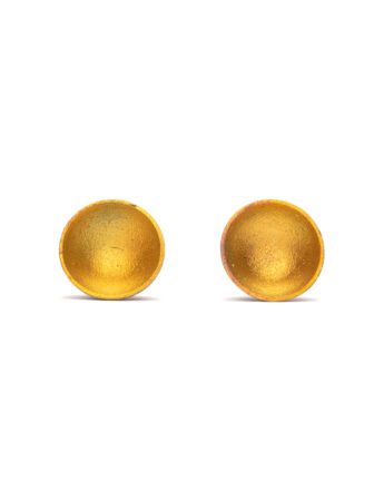 Dome Stud Earrings – Yellow