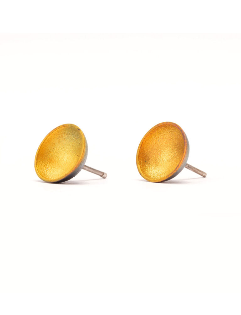 Dome Stud Earrings – Yellow
