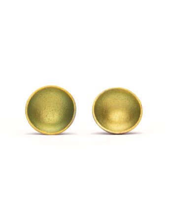 Dome Stud Earrings – Green & Yellow