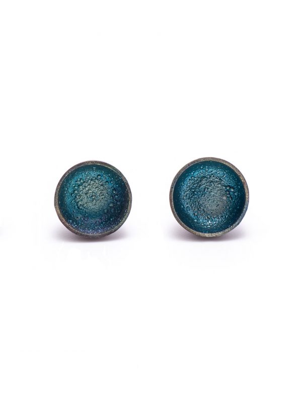 Dome Stud Earrings – Blue