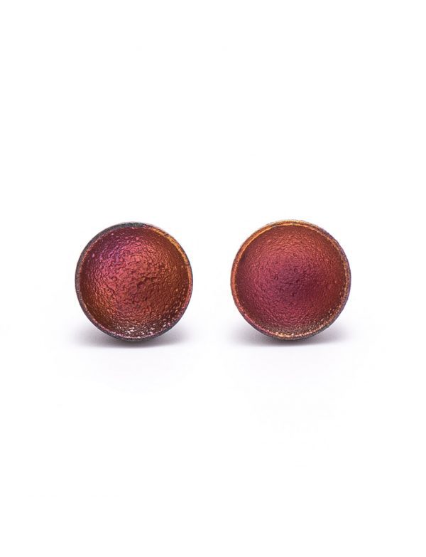 Dome Stud Earrings – Pink