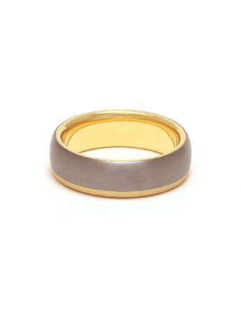 Gold Stripe Tantalum Ring