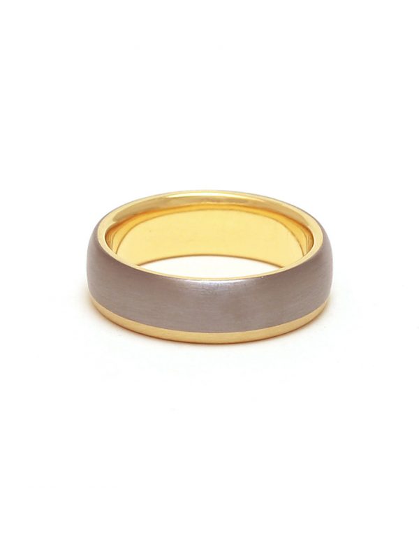 Gold Stripe Tantalum Ring