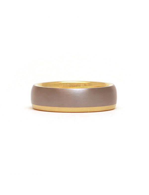 Gold Stripe Tantalum Ring