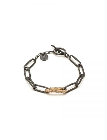 Lost Links Bracelet – Oxidised Silver & Gold