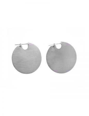 Medium U Disc Earrings – Silver