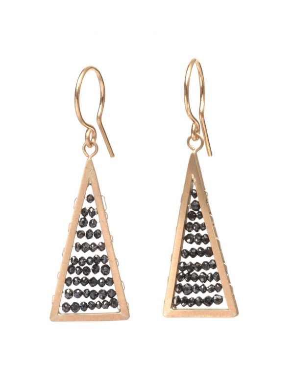 Reef Earrings – Gold & Black Diamond