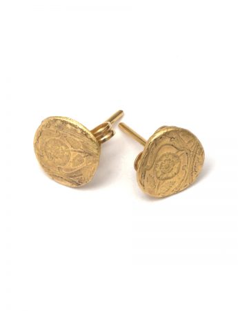 Lotus Stud Earrings – Gold