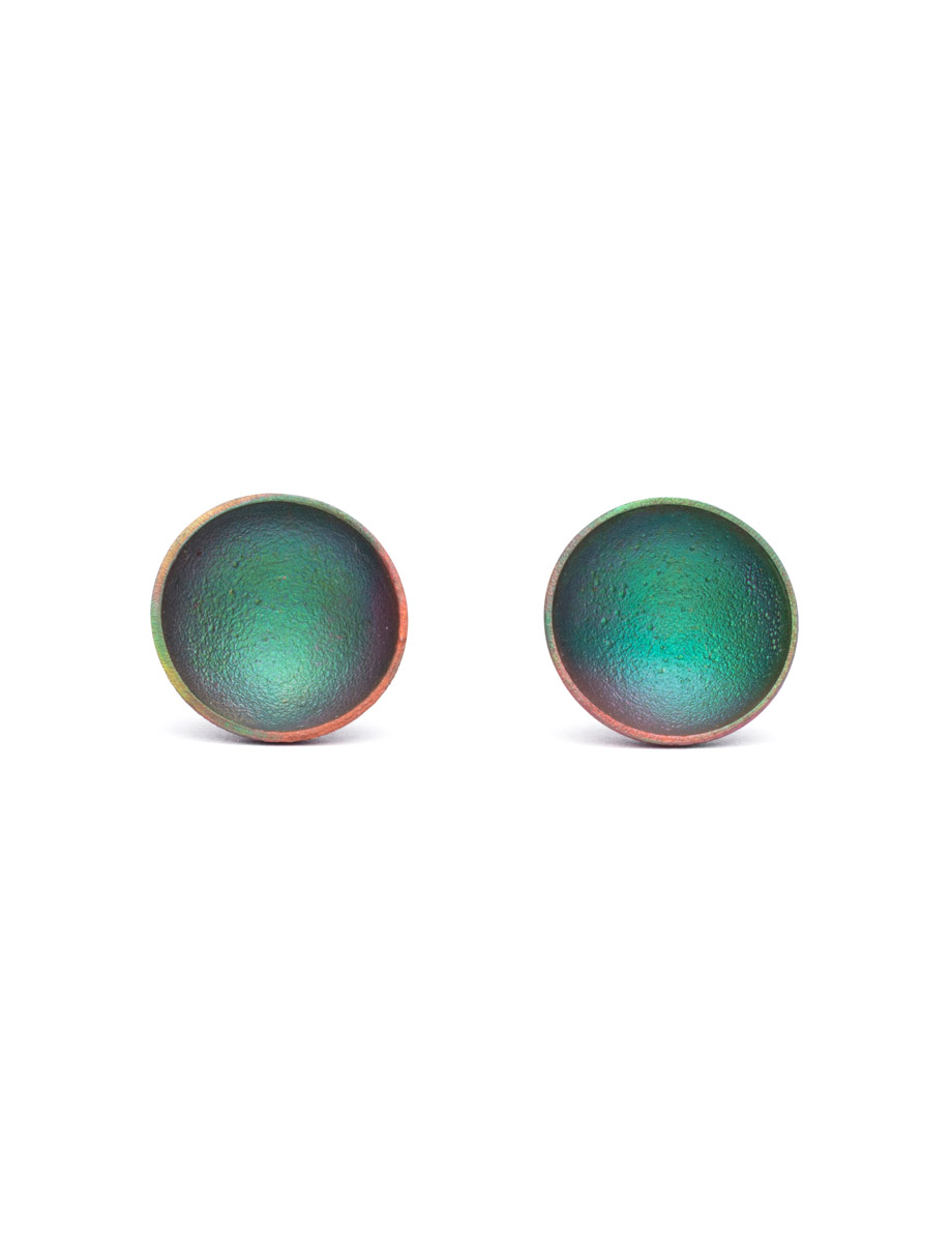 Dome Stud Earrings – Peacock