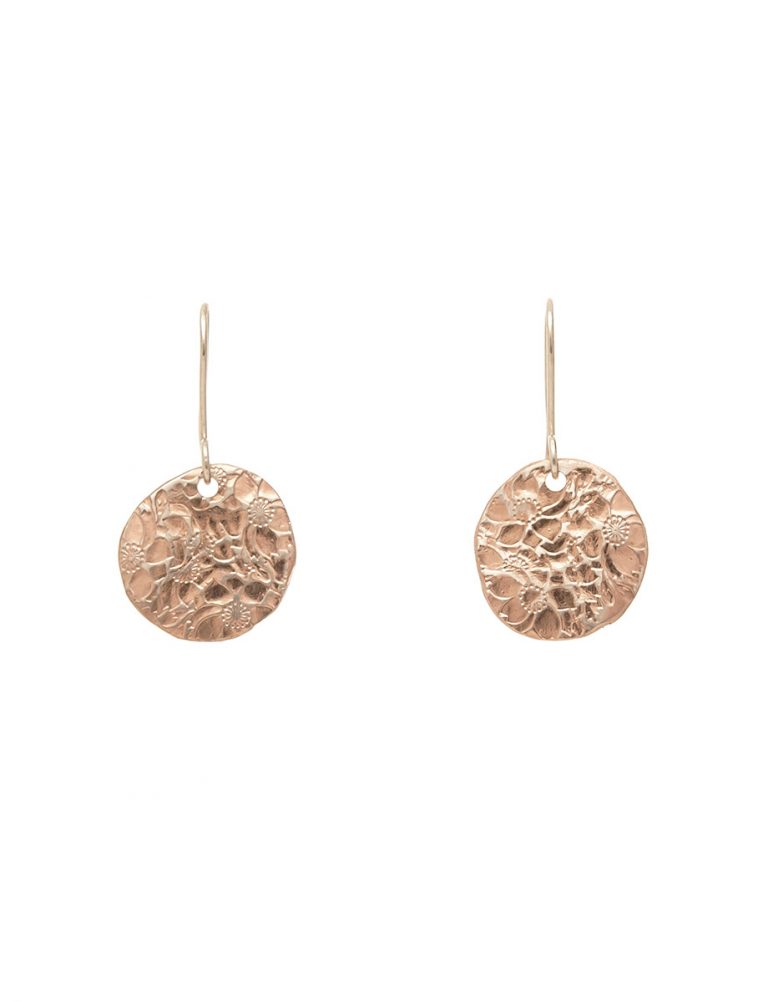 Large Japanese Flower Earrings – Rose Gold Plated