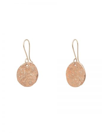 Large Japanese Flower Earrings – Rose Gold Plated