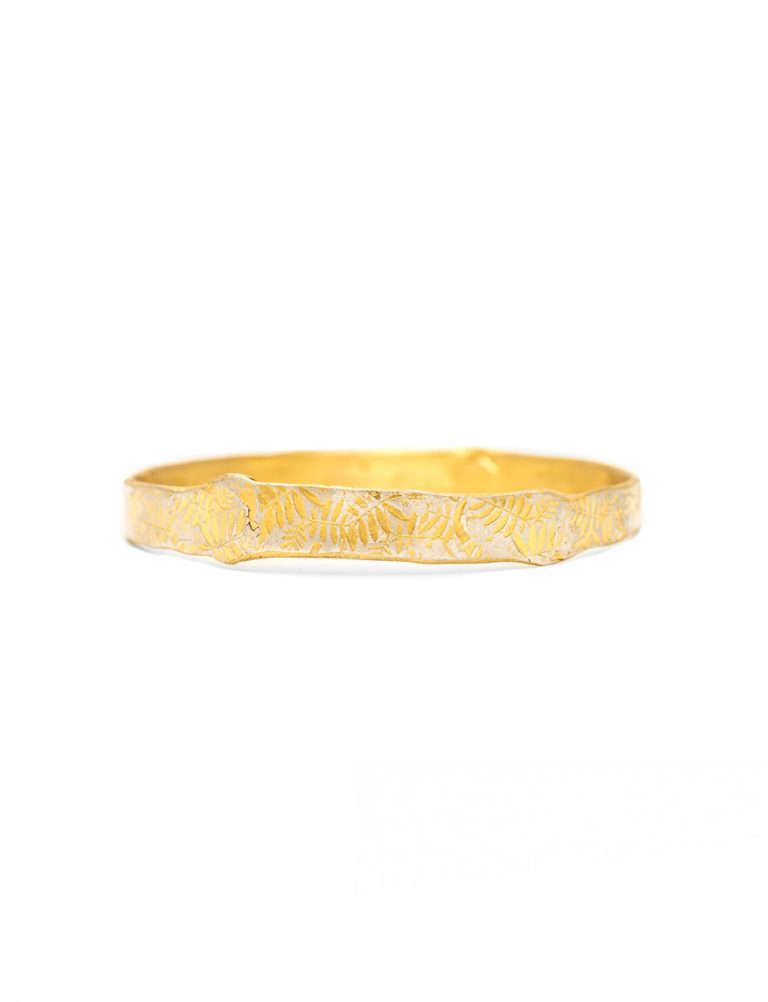 Leaves Bangle – Gold Plated