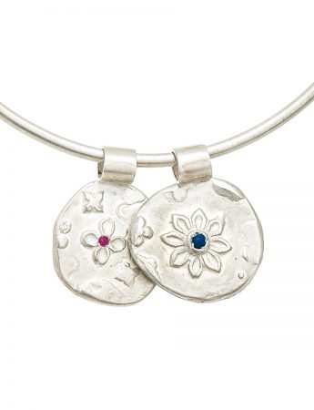 Two Circle Flowers Bracelet – Silver