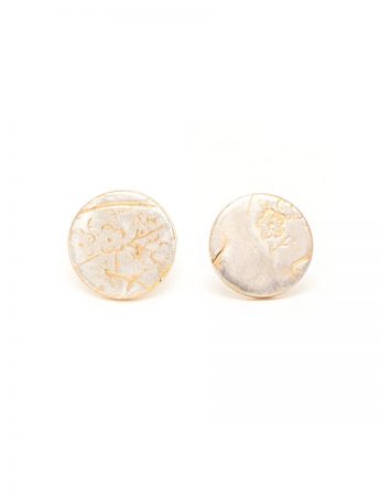 Cherry Blossom Stud Earrings – Gold Plated