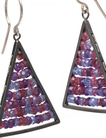 Reef Earrings – Amethyst, Tanzanite & Tourmaline