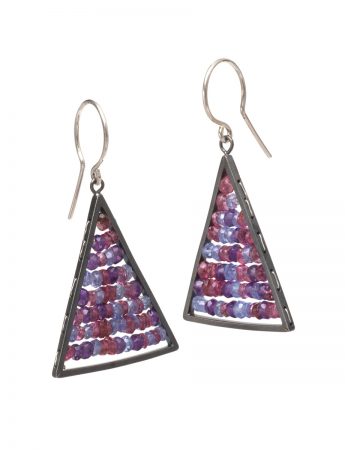 Reef Earrings – Amethyst, Tanzanite & Tourmaline