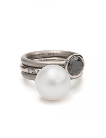 Black And White Stack Ring
