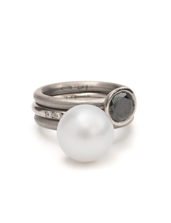 Black And White Stack Ring