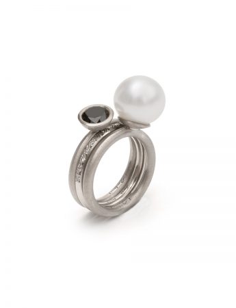 Black And White Stack Ring