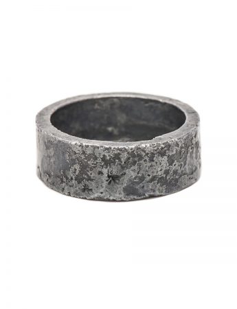 Wide Reticulated Ring – Oxidised