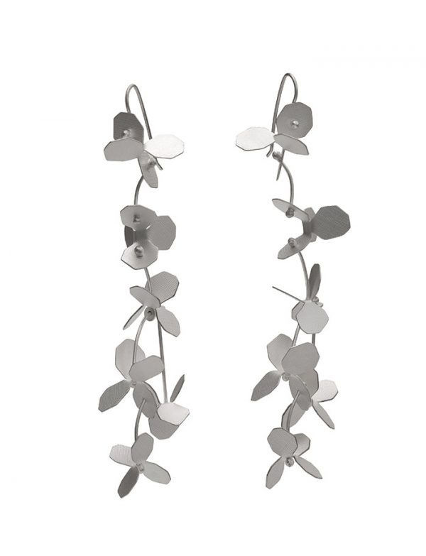 Hydrangea Earrings – Silver