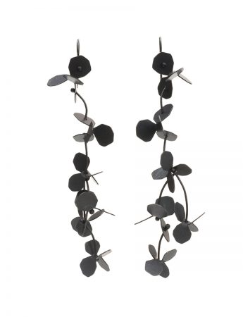 Hydrangea  Earrings – Oxidised Silver