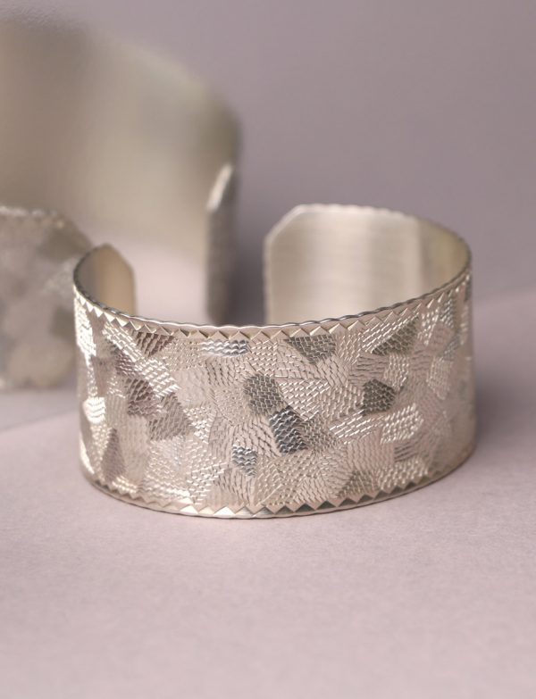 Handmade Pearlite Sterling Silver Cuff | e.g.etal | Melbourne