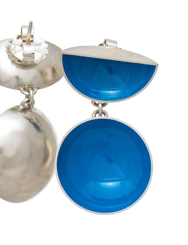 Half Shell & Drop Earrings – Light Blue