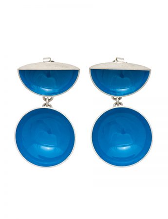 Half Shell & Drop Earrings – Light Blue