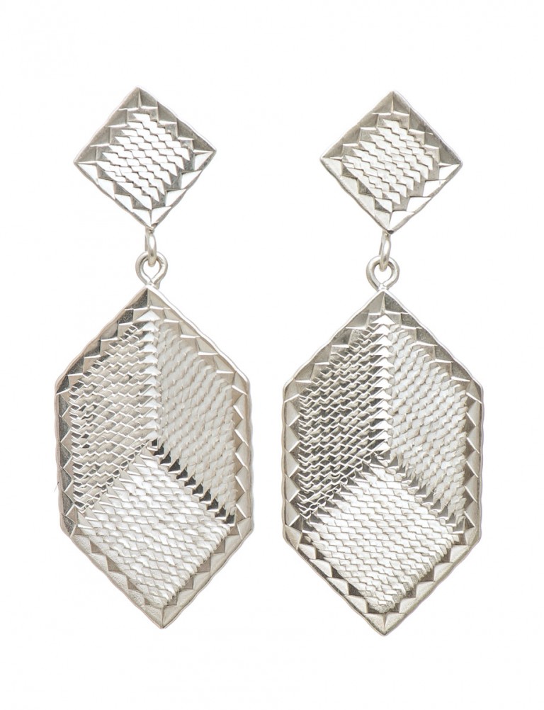 Rhombus & square earrings