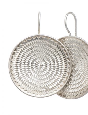 Ripple circle earrings – large