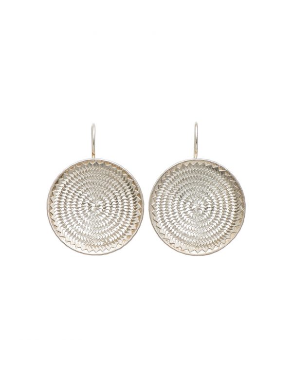Ripple circle earrings – large