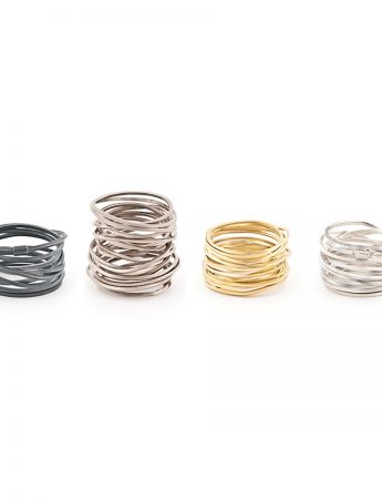 Ultra Coil Ring – Oxidised Silver