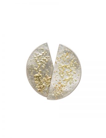 Galaxy Planet Stud Earrings – Silver