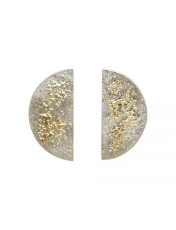 Galaxy Planet Stud Earrings – Silver