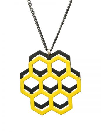 Honeycomb Pendant – Yellow & Black