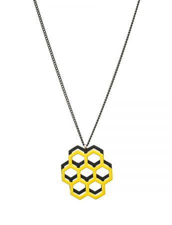 Honeycomb Pendant – Yellow & Black