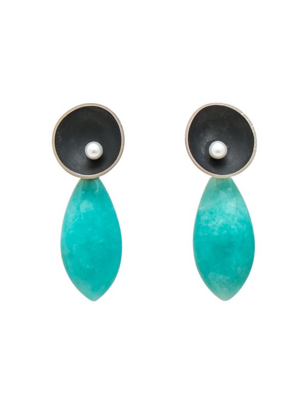 Dish Drop Earrings – Amazonite