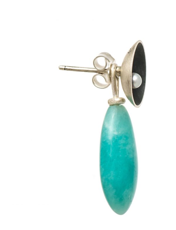 Dish Drop Earrings – Amazonite