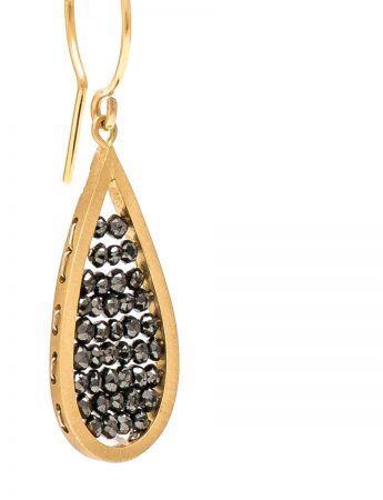 Reef Earrings – Yellow Gold & Black Diamonds